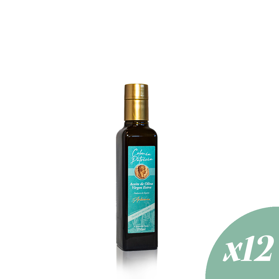 Botella vidrio aceite virgen extra 250ml