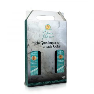 Estuche de botellas de aceite virgen extra
